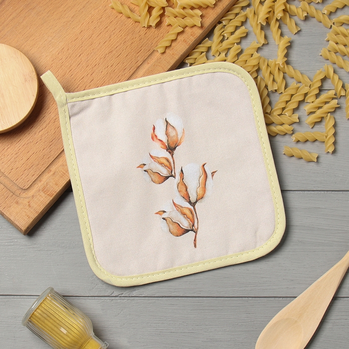 Прихватка Этель "Хлопок" 19х19 саржа,100% х/л,ватин 250г/м2