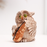 Фигура "Сова скрипач" коричневая, 8х6х6см Фигура "Сова скрипач" коричневая, 8х6х6см