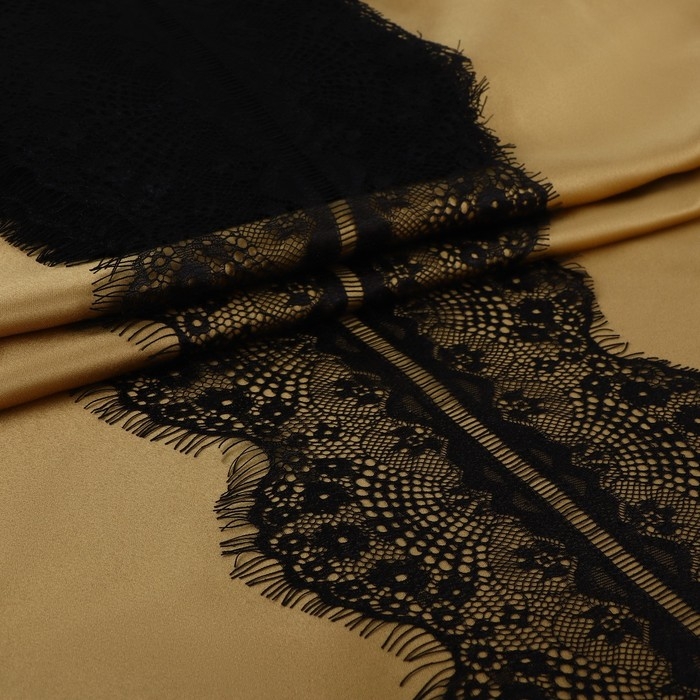 Кружево реснички, 190 мм &times; 3 &plusmn; 0,5 м, цвет чёрный