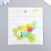 Пуговицы пластик для творчества "Изогнутое сердце" набор 20 шт МИКС 1,5х1,5 см Пуговицы пластик для творчества "Изогнутое сердце" набор 20 шт МИКС 1,5х1,5 см