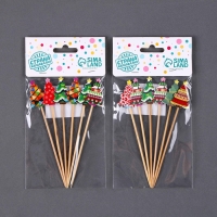 Новый год! Шпажки «Ёлочки», в наборе 6 шт. Новый год! Шпажки «Ёлочки», в наборе 6 шт.