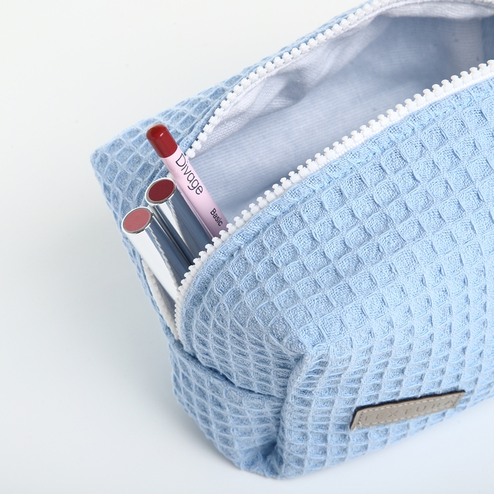 Косметичка на молнии TEXTURA, цвет голубой Косметичка на молнии TEXTURA, цвет голубой