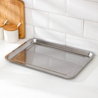 Поднос из нержавеющей стали, 40×30×2 см (+/- 1см) Поднос из нержавеющей стали, 40×30×2 см (+/- 1см)