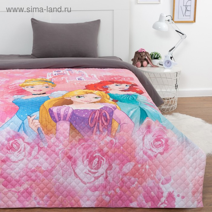 Покрывало детское &laquo;Принцессы&raquo; 1,5 сп, 145х210 см, микрофибра