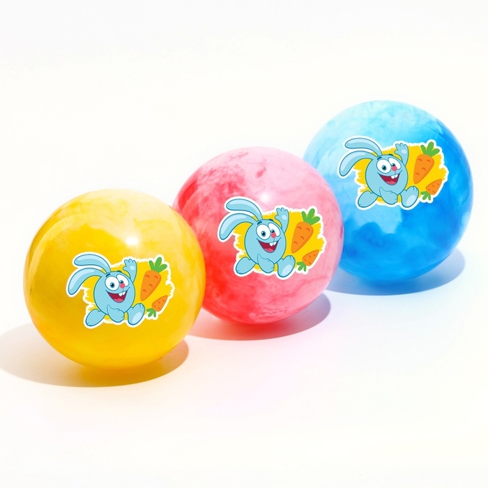 Мяч детский Смешарики &laquo;Крош&raquo;, 22 см, 60 г, мрамор, МИКС