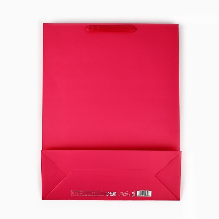 Пакет ламинированный вертикальный &laquo;От всего сердца&raquo;, глиттер, L 31 х 40 х 11.5 см