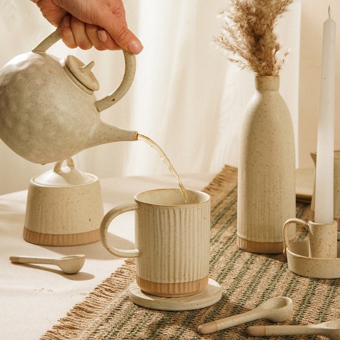 Чайник заварочный керамический SL Home «Виенто», 650 мл, 15×12×16,5 см, цвет бежевый Чайник заварочный керамический SL Home «Виенто», 650 мл, 15×12×16,5 см, цвет бежевый