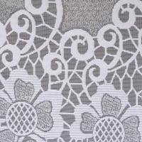 Тюль на кухню со шторной лентой, 325х205 см, цвет белый, 100% полиэстер