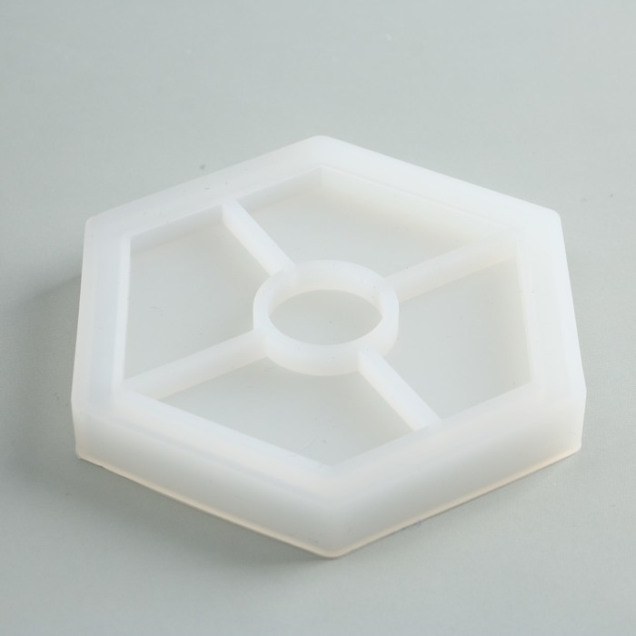 Набор для создания поддона из гипса с сухоцветами &laquo;Шестиугольник&raquo;