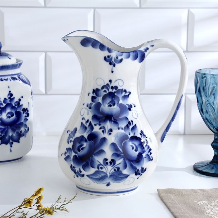Кувшин «Аннушка», 1,5 л, 20,5 см, , гжель Кувшин «Аннушка», 1,5 л, 20,5 см, , гжель