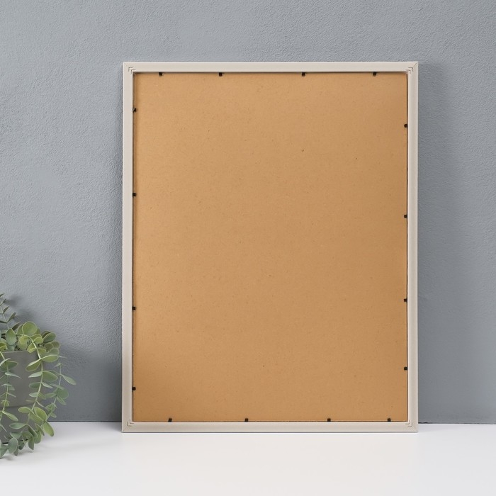 Фоторамка пластик на 8 фото 9х13 см "Розовая" с прищепками, белая 50х40х1,2 см