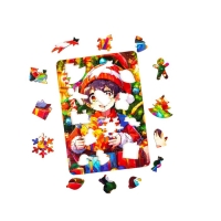 Пазл «Мальчик с подарками», 20х14см, 52 дет. Пазл «Мальчик с подарками», 20х14см, 52 дет.