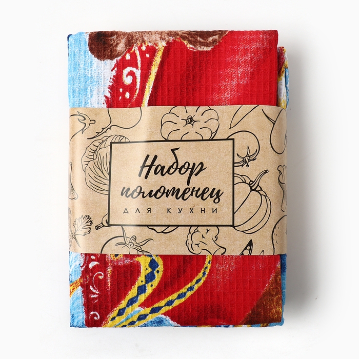 Набор кухонных полотенец Доляна &laquo;С новым годом&raquo; 35х60см-4шт, 100% хлопок