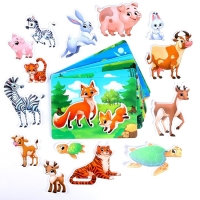 Развивающая игра на липучках &laquo;&lrm;Изучаем животных. Мамы и малыши&raquo;&lrm;