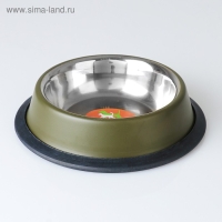 Миска с нескользящим основанием цветная, 230 мл, зелёная Миска с нескользящим основанием цветная, 230 мл, зелёная