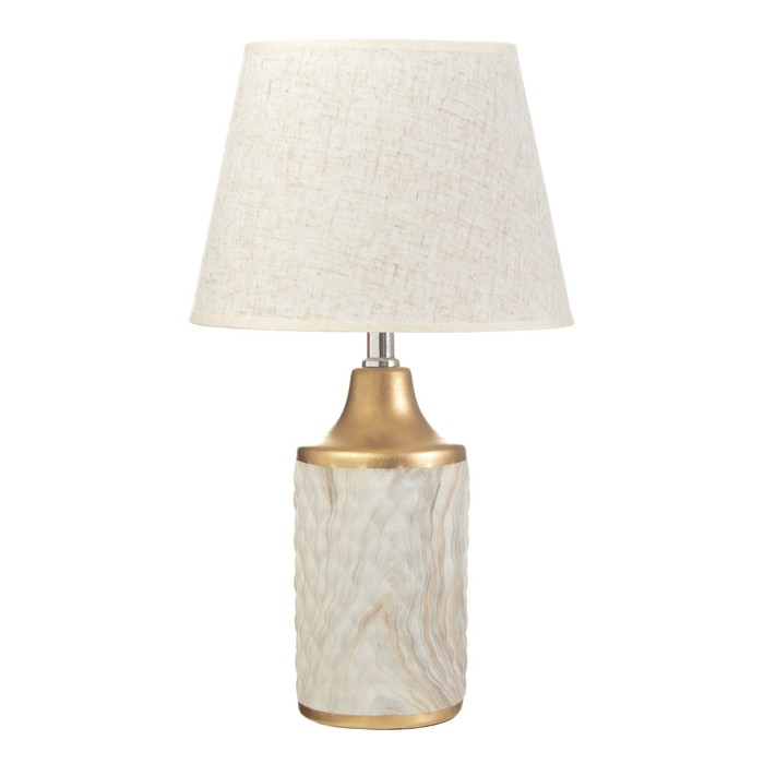 Настольная лампа Настольная лампа "Аннет" E14 40Вт бело-золотой 23х23х41 см RISALUX