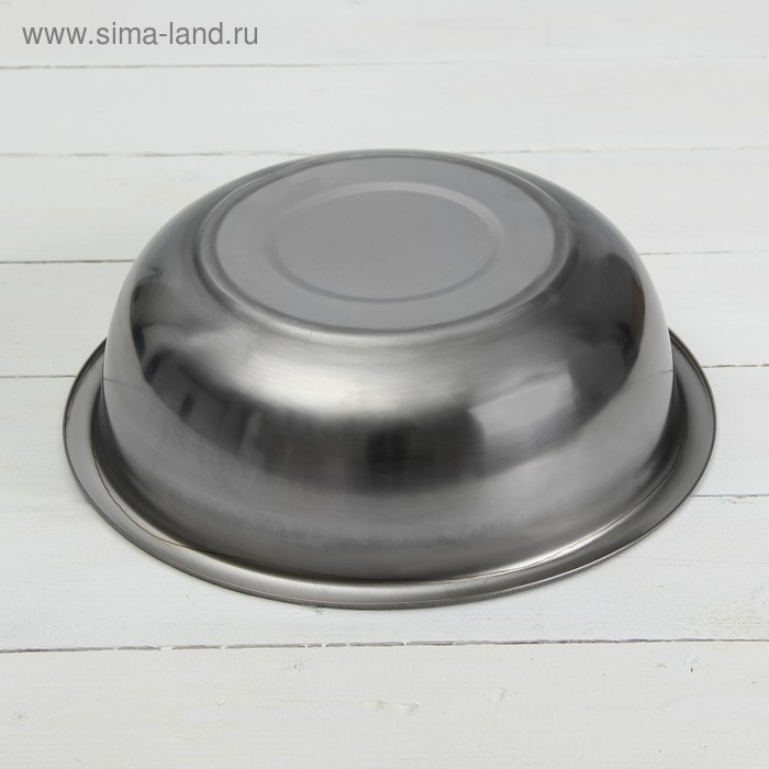 Миска из нержавеющей стали «Мэйли», 3 л, 29×9 см, цвет серябряный Миска из нержавеющей стали «Мэйли», 3 л, 29×9 см, цвет серябряный