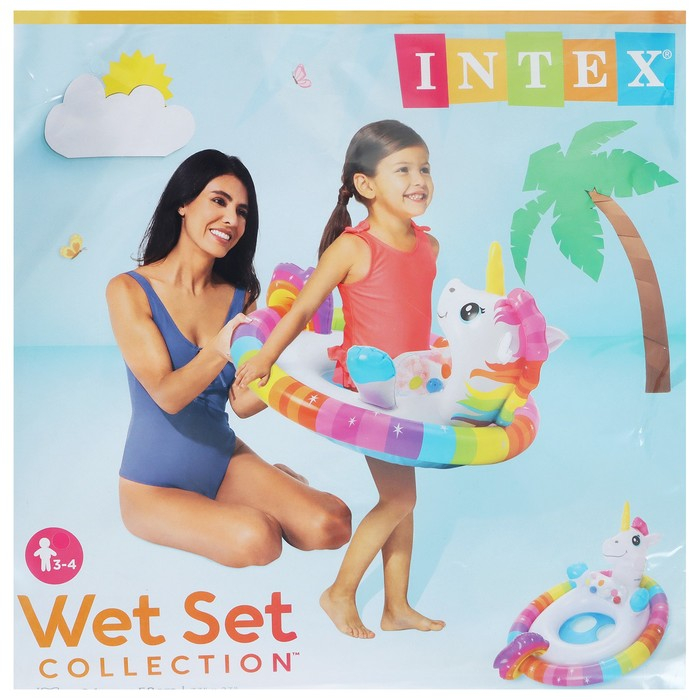 Круг для плавания «Зверюшки», с сиденьем, от 3-4 лет, цвет МИКС, 59570NP INTEX Круг для плавания «Зверюшки», с сиденьем, от 3-4 лет, цвет МИКС, 59570NP INTEX