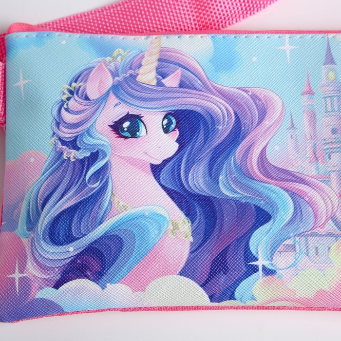 Подарочный набор для девочки «Волшебный единорог», сумка, наклейка, анкета, браслет Подарочный набор для девочки «Волшебный единорог», сумка, наклейка, анкета, браслет