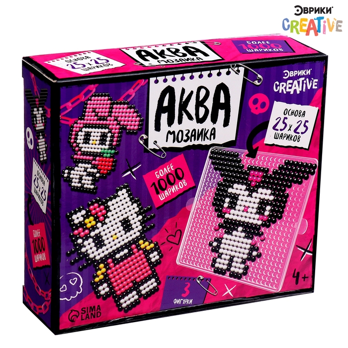 Аквамозаика &laquo;Куроми&raquo;, более 1000 шариков, 3 фигурки