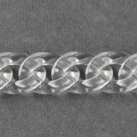 Цепочка для сумки, пластиковая, 17 &times; 23 мм, 120 см, цвет прозрачный