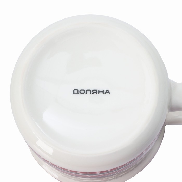 Кружка фарфоровая Доляна &laquo;Новый год. Олени&raquo;, 380 мл