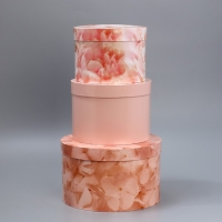 Набор шляпных коробок 3 в 1, упаковка подарочная, «Бежевый», 18 х 18 х 13‒25 х 25 х 15 см Набор шляпных коробок 3 в 1, упаковка подарочная, «Бежевый», 18 х 18 х 13‒25 х 25 х 15 см