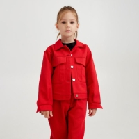 Жакет для девочки MINAKU: Casual collection KIDS, цвет красный, рост 122 см Жакет для девочки MINAKU: Casual collection KIDS, цвет красный, рост 122 см