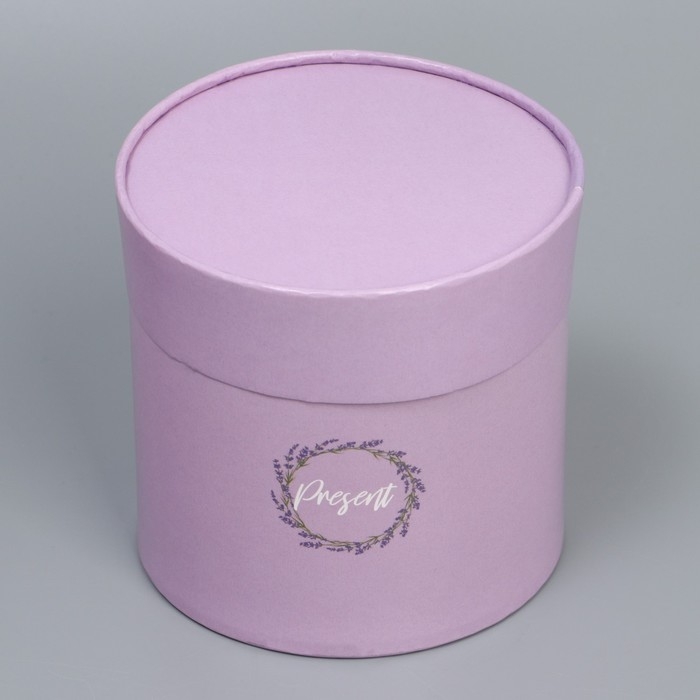 Набор шляпных коробок 2 в 1, упаковка подарочная, &laquo;Лаванда&raquo;, 13 х 13, 16 х 16 см