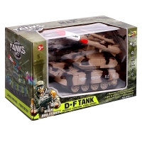 Танк радиоуправляемый &laquo;Баттл&raquo;, стреляет, эффект дыма, цвет коричневый