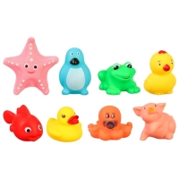 Набор резиновых игрушек для ванны «Друзья», с пищалкой, 8 шт, цвет МИКС, Крошка Я Набор резиновых игрушек для ванны «Друзья», с пищалкой, 8 шт, цвет МИКС, Крошка Я
