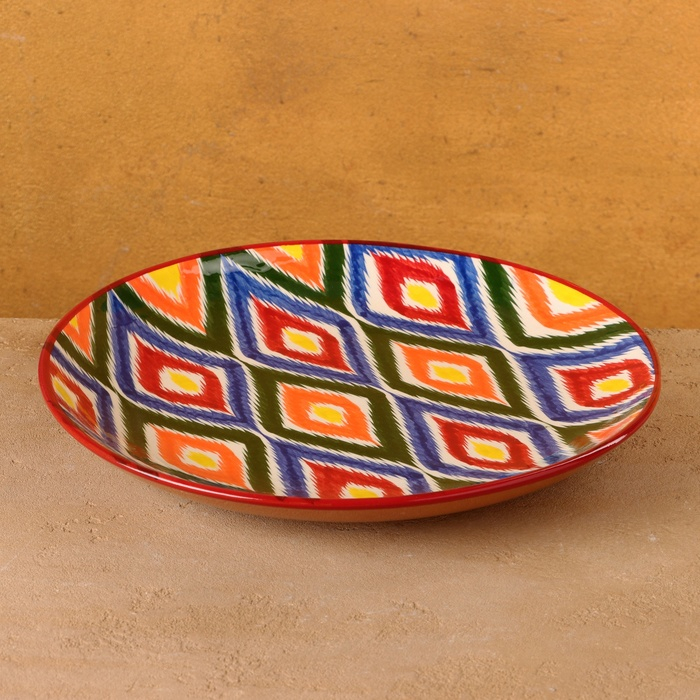 Ляган Риштанская Керамика "Атлас", 31 см, разноцветный