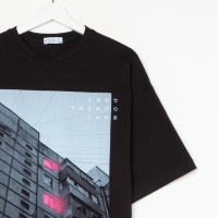 Футболка KAFTAN "Окна", черный, р. 48 Футболка KAFTAN "Окна", черный, р. 48