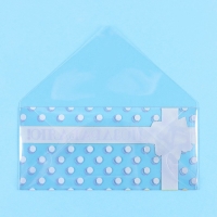 Конверт для денег "Поздравляю!" прозрачный ПВХ, бант, 16 х 8 см Конверт для денег "Поздравляю!" прозрачный ПВХ, бант, 16 х 8 см