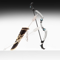 Сувенирное оружие мини "Лук Геншин" брелок, 26см, черный Сувенирное оружие мини "Лук Геншин" брелок, 26см, черный