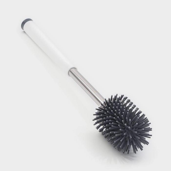 Ёршик для унитаза силиконовый SAVANNA, 10,8&times;42,5 см, цвет серый