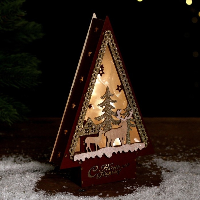 Новогодний декор с подсветкой «С новым годом» 14 × 4 × 22,5 см Новогодний декор с подсветкой «С новым годом» 14 × 4 × 22,5 см