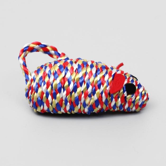 Мышь-погремушка радужная, 7 см, микс цветов Мышь-погремушка радужная, 7 см, микс цветов