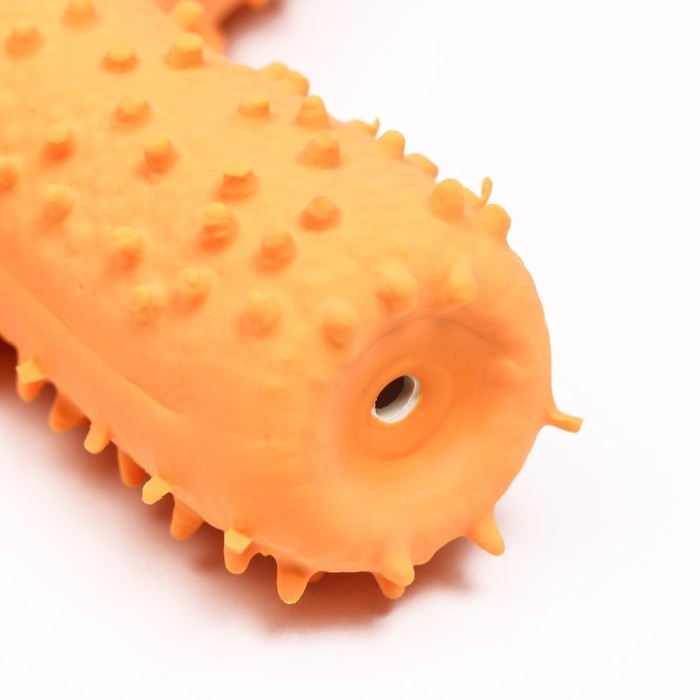 Игрушка пищащая для собак из латекса Игрушка пищащая для собак из латекса "Бумеранг", 12 см, жёлтая