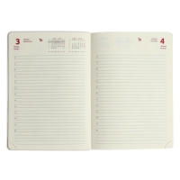 Ежедневник датированный 2024 A5 176 листов, deVENTE.Nobile, мягкая обложка из искусственной кожи, ляссе, кремовый блок 70 г/м2, фиолетовый