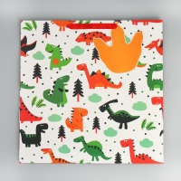 Пакет подарочный, упаковка, &laquo;Динозаврики&raquo;, 38 х 38 х 21 см