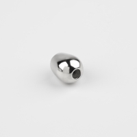 Наконечник для шнура, d = 4 мм, 12 &times; 10 мм, 10 шт, цвет серебряный