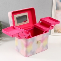 Шкатулка кожзам с зеркалом "Этажи. Розовый рассвет" 27х18х24 см Шкатулка кожзам с зеркалом "Этажи. Розовый рассвет" 27х18х24 см