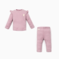 Костюм: джемпер и леггинсы Крошка, Я BASIC LINE, рост 68-74 см, розовый