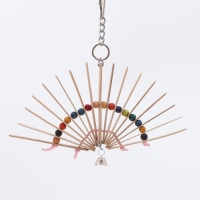 Игрушка для птиц "Веер" с колокольчиком, натуральное дерево, 20 х 20 см Игрушка для птиц "Веер" с колокольчиком, натуральное дерево, 20 х 20 см