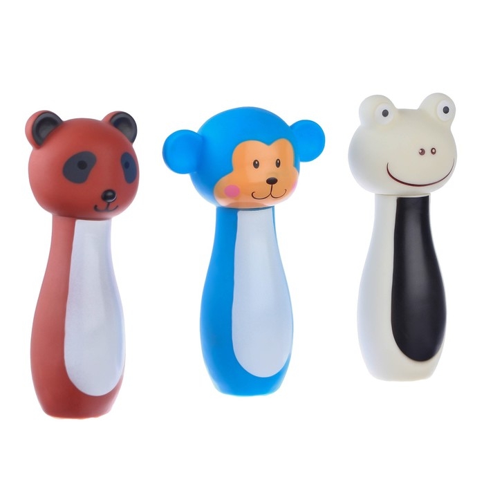 Резиновая игрушка для ванны «Веселый боулинг», 12 см, с пищалкой, виды МИКС, Крошка Я Резиновая игрушка для ванны «Веселый боулинг», 12 см, с пищалкой, виды МИКС, Крошка Я