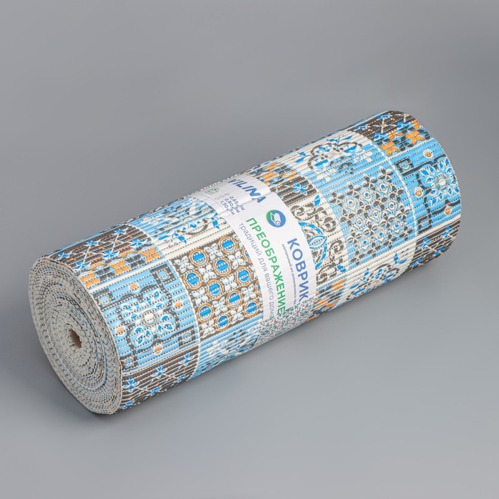 Коврик для ванной комнаты «Преображение», ширина 65 см, рулон 15 м, цвет оранжево-синий Коврик для ванной комнаты «Преображение», ширина 65 см, рулон 15 м, цвет оранжево-синий