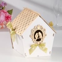 Семейный банк "Дом с птицами", 22,5х21х23,5 см, золото Семейный банк "Дом с птицами", 22,5х21х23,5 см, золото