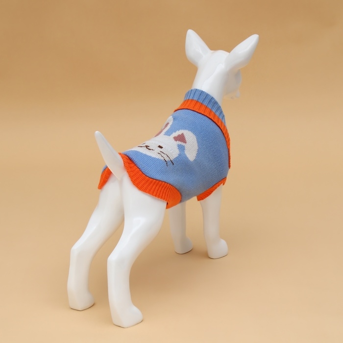 Свитер "Зайка", XS (ДС 17, ОШ 17, ОГ 23-37 см)