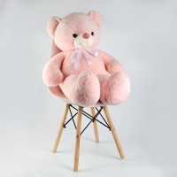 Мягкая игрушка &laquo;Медведь&raquo; с бантом, цвет светло-розовый, 85 см